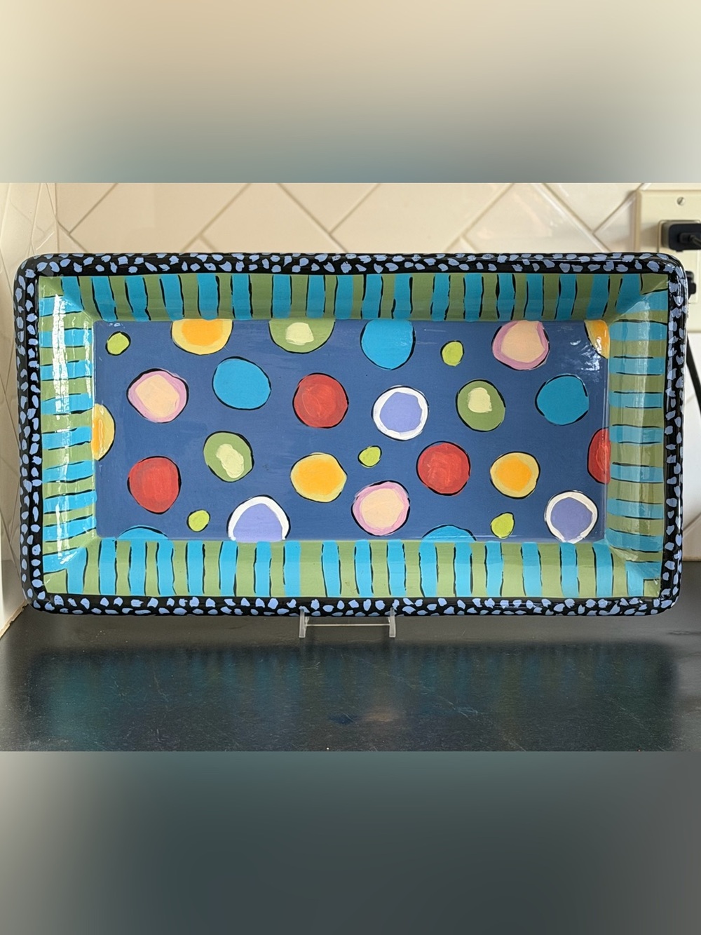 Droll Designs Happy Dots Tray